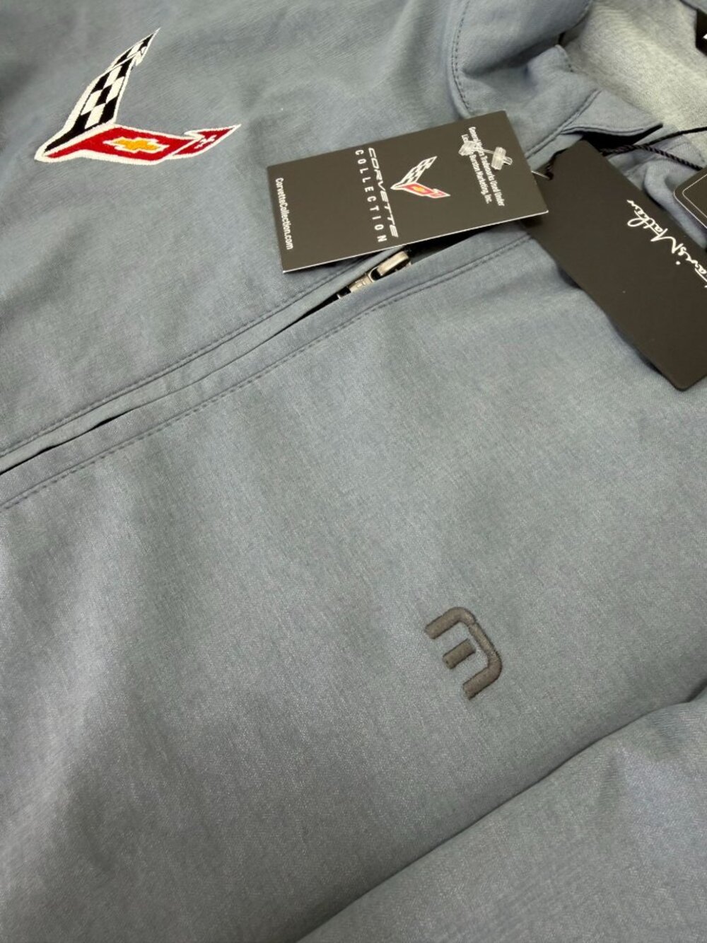 New Chevy Corvette Travis Mathew Full Zip Golf Jacket Mens 3XL XXXL Gray Stretch - Picture 6 of 10